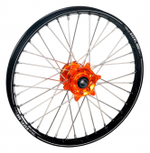 Колесо переднее 21-1.60 с черным ободом A60 и оранжевой ступицей HAAN WHEELS для KTM SX, SXF 2015