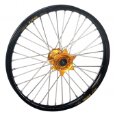 Колесо переднее 21-1.60 с черным ободом и золотой ступицей HAAN WHEELS для YAMAHA YZF250, 450 2014