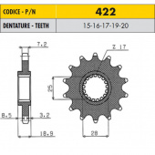 Звезда дорожная #525 SUNSTAR для APRILIA RSV 1000 R 2004-2008
