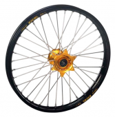 Колесо переднее 21-1.60 с черным ободом и золотой ступицей HAAN WHEELS для KAWASAKI KX 125, 250, KXF250,450 2006