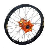 Колесо заднее HAAN WHEELS для KTM SX65 2016, 12-1.60 с черным ободом и оранжевой ступицей, 14 мм