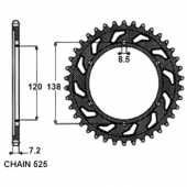 Звезда дорожная #520 SUNSTAR для HONDA VFR400 NC30 90-93, RVF750 R 94-98, VFR750 88-92, VFR750 R 88-90