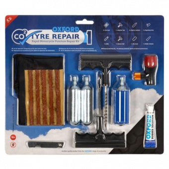 Набор полный для ремонта бескамерных шин OXFORD CO2yre Repair1
