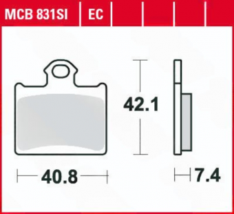Колодки тормозные для мотоциклов Lucas TRW MCB831SI