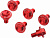 Комплект болтов защиты вилки ZETA Red 6 шт для GASGAS MC, EX, EC 21