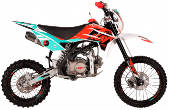 Питбайк KAYO BASIC K125EM 17/14 KRZ (механическое сцепление, электрический стартер - 2026 г.), заводская упаковка